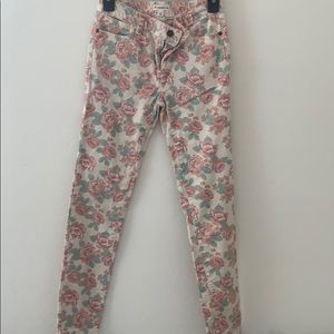Super cute floral jeans